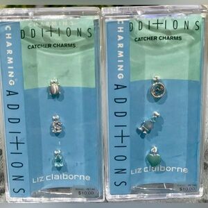 6 Liz Claiborne Charmed Addition Charms - 2 Sets - Love, Heart, Ladybug, NIB
